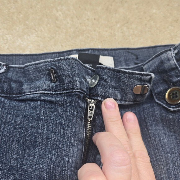 Mixit Women Dark Wash Flare Jeans Size 10 Stretch Wide Leg Trouser Denim - Picture 4 of 10